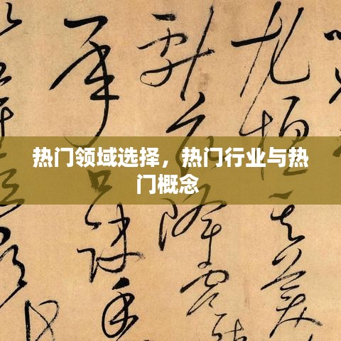 热门领域选择,热门行业与热门概念