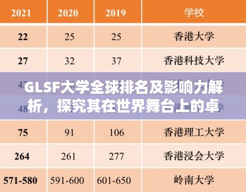 GLSF大学全球排名及影响力解析,探究其在世界舞台上的卓越表现
